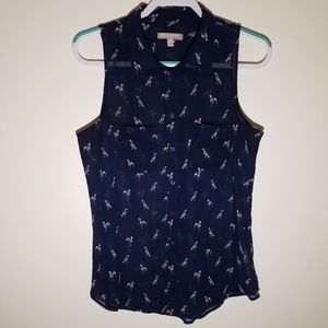 Banana Republic Sheer Sleevless Top